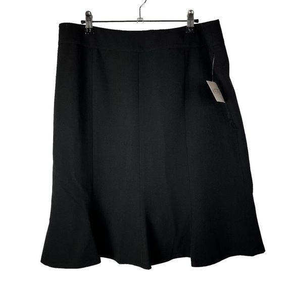 Kasper Black Trumpet Fit Knee Length Office Suit Skirt 12 - Picture 1 of 3